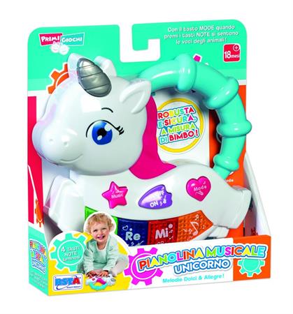 PRIMI PASSI PIANOLA MUSICALE UNICORNO   12 C                   SCATOLA-X
