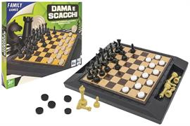 GIOCO 'SCACCHI + DAMA' IN PLASTICA    12 H                     SCATOLA-X