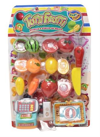 DOLCI SHOPPING C/FRUTTA E CASSA CM. 35  24 H      CON VELCRO   BLISTER-F