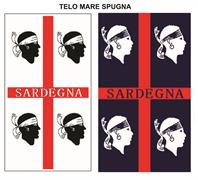 TELO MARE SKIPPER CM. 90x165 SPUGNA 'SARDEGNA'  24 E    MARE BIANCO/BLU