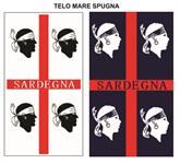 TELO MARE SKIPPER CM. 90x165 SPUGNA 'SARDEGNA'  24 E    MARE BIANCO/BLU