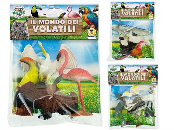 ANIMALI VOLATILI DEL MONDO PZ.4 IN BUSTA    24 E    -2/ASS