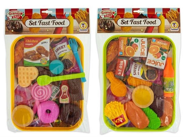 CUCINA SET 'FAST FOOD' VASSOIO C/ACC 2/ASS  12 $                 BUSTA-F