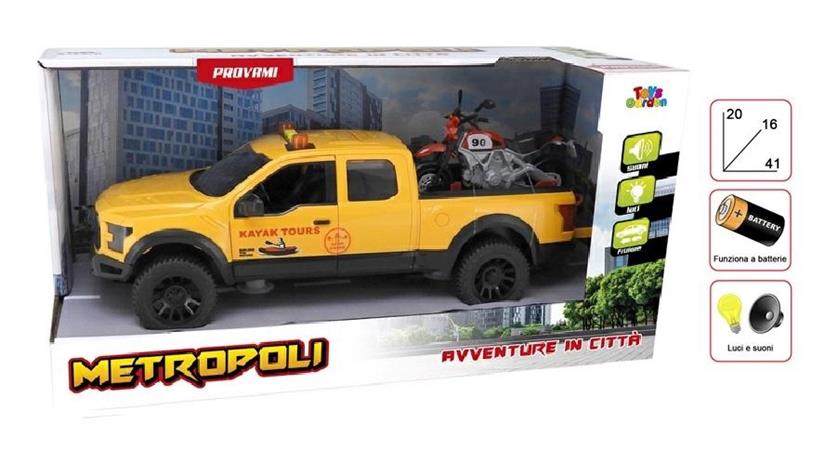 FUORISTRADA PICK UP C/MOTO LUCI/SUONI   6 E                    SCATOLA-M