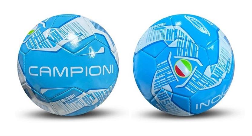 PALLONE CALCIO/CUOIO 'SAMBA' BIANCAZZURRO   24 E