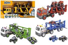 CAMION LUCI/SUONI PORTA AUTO A FRIZIONE 4/ASS 4 $              SCATOLA-M