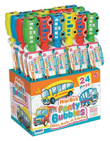 SPADA BOLLE C/MANICO MINIBUS 120 ML 4/ASS 24 $   -MIN 12       DISPLAY-X