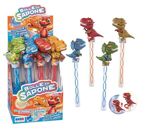SPADA BOLLE C/MANICO DINOSAURI 135 ML ASS 12 $   -MIN 12       DISPLAY-X