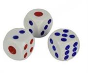 CART POKER DADI PZ. 12 ROSSO/BLU       120 $    -MIN 3         BLISTER-X