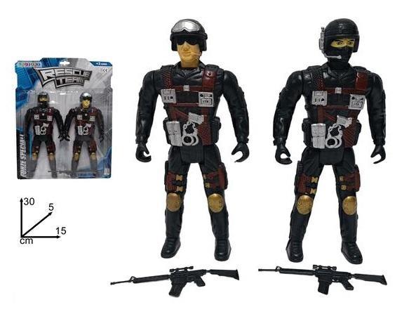 PERSONAGGI PZ. 2 'FORZE SPECIALI' CM. 30 C/ACC 24 $            BLISTER-M