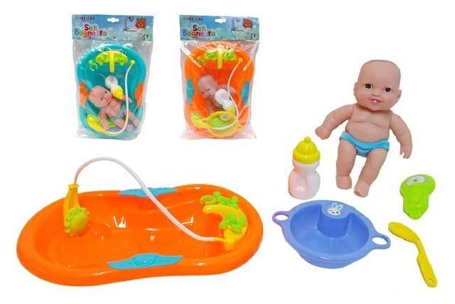 BAGNETTO BABY C/BAMBOLOTTO E ACCESSORI 2/ASS  18 E             BLISTER-F