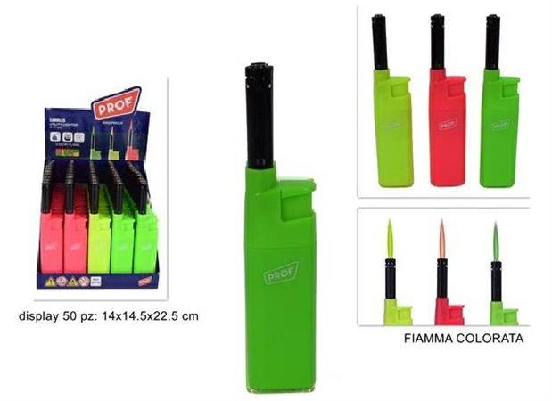 ACCENDIGAS 'FIAMMA' COLORATA 3 ASSORTITI  50 $  -MIN 2   DISPLAY   R/ULT