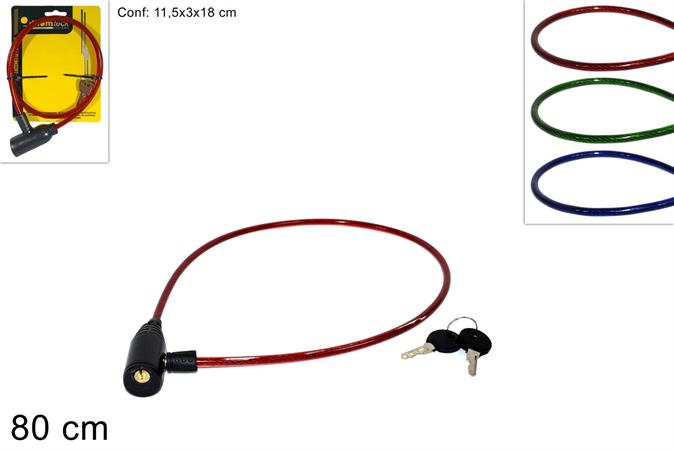 LUCCHETTO PER BICICLETTA C/CHIAVI 3/ASS    12 $    -MIN 4