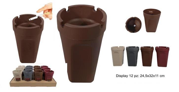 POSACENERE IN PLASTICA CM. 10,5  4/COLORI  12 $    -MIN 4        DISPLAY