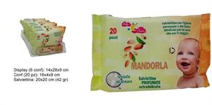 SALVIETTE DETERGENTI 'MANDORLA'  PZ.20    6 $      -MIN 6        DISPLAY