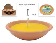 CITRONELLA CANDELA CM. 12 FIACCOLA COCCIO  24 E   -MIN 3     PER ESTERNO