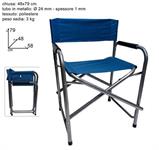 SEDIA  REGISTA METAL TESS/POLIESTERE 5/COL  6 E    TUBO 25