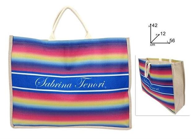 BORSA MARE CM.56x42 S-TENORI JUTA MULTICOLOR   24 $
