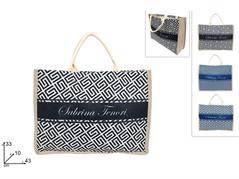 BORSA MARE CM.43x33 JUTA S-TENORI FANT. ASS. 3/COL  24 E