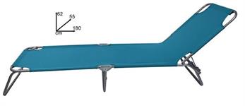SEDIA LETTINO CM.195 TESS/POLIESTERE AZZURRO   4 E    TUBO 18