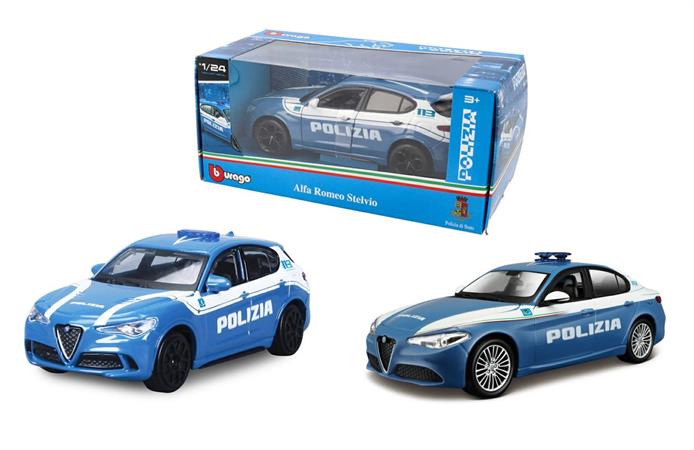 AUTO D-CAS 1/24 'POLIZIA' BURAGO 3/ASS      6 E                SCATOLA-M