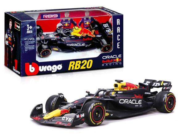 AUTO D-CAS 1/43 'RED BULL' RB 20 VERSTAPPE 24 $ BURAGO DISPLAY SCATOLA-M