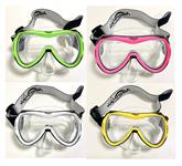 MASCHERA SUB 12+ SR. VE/TEMP BIVALVA 4/COL  12 E   CON FASCIA COLORATA