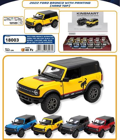 AUTO D-CAS 1/34 FORD BRONCO LIVERY ED. R/CAR  12 $  -MIN 2     DISPLAY-M