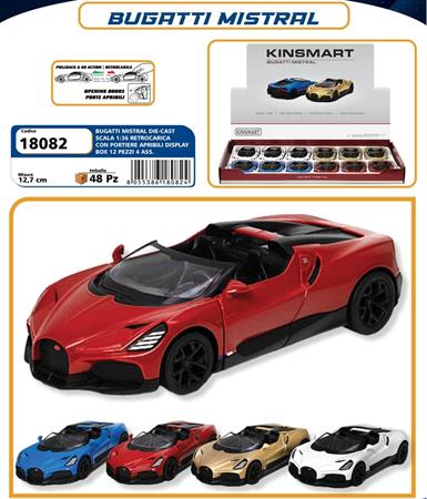 AUTO D-CAS 1/36 BUGATTI MISTRAL 4/ASS R/CAR 12 E   -MIN 2      DISPLAY-M