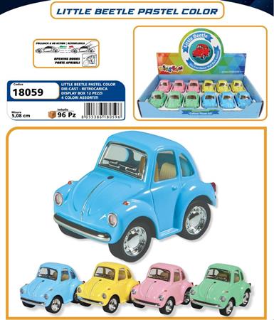 AUTO D-CAS LITTLE BEETLE COL. PASTELLO R/CAR  12 $  -MIN 2     DISPLAY-M