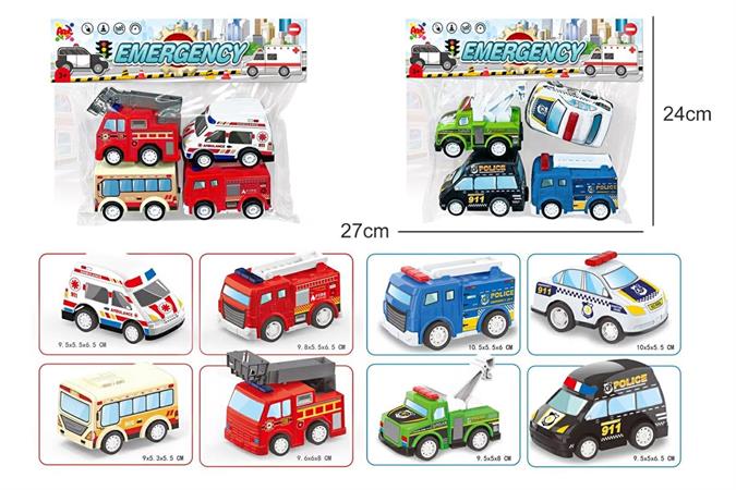 AUTOMEZZI 'EMERGENCY' PZ. 4 SET 2 MODELLI ASS  48 $              BUSTA-M