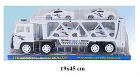 CAMION TRASPORTI C/4 AUTO POLIZIA IN BOX  12 E                    CUPOLA