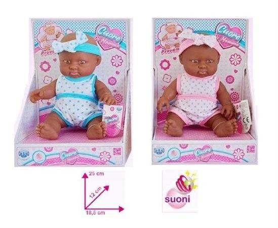 BAMBOLOTTO 'CUORE DI MAMMA' C/VOCE 2/ASS 12 $    -NERO         SCATOLA-F