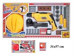 ATTREZZI DA LAVORO C/CASCO A BATTERIA 2/ASS 8 $                SCATOLA-M