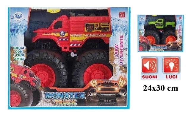 CAMION MONSTER TRUCK 'MEGA' 4x4 LUCI/SUONI 2/ASS 8 $           SCATOLA-M