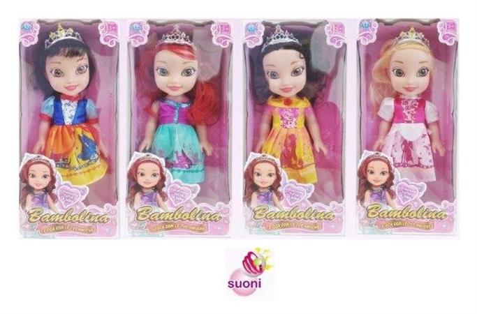 BAMBOLA 'FASHION' PRINCIPESSA C/SUONI 4/ASS 12 $               SCATOLA-F