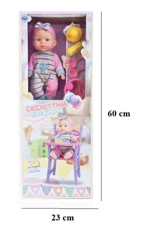 BAMBOLOTTO 'CICCIO' C/SEDIOLONE E ACCESSORI 8 E                SCATOLA-F