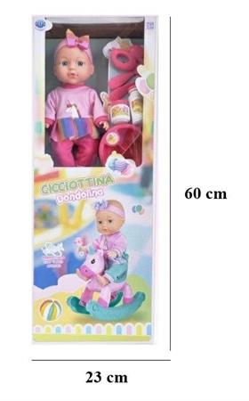 BAMBOLOTTO 'CICCIO' C/DONDOLINO E ACCESSORI 8 E                SCATOLA-F
