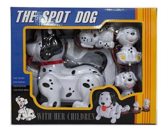 CANE DALMATA C/CUCCIOLI PZ. 4 LUCI/SUONI 8 $    -CAMMINANTE    SCATOLA-F