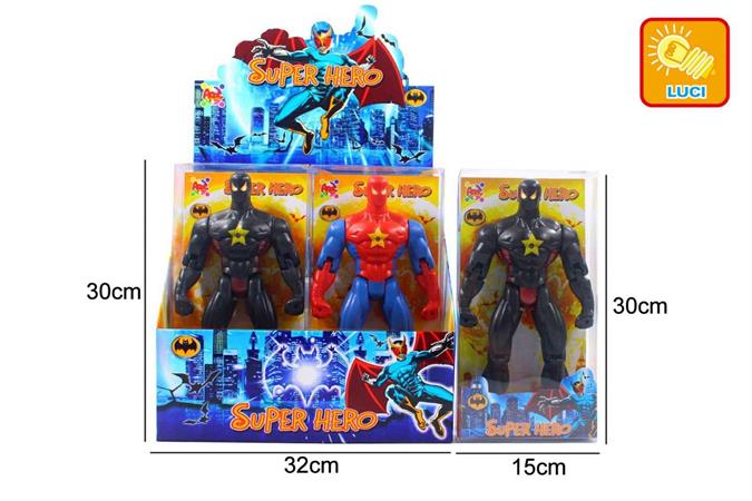 SUPEREROE CM. 30 LUCI/SUONI 2/ASSORTITI 8 $                    DISPLAY-M