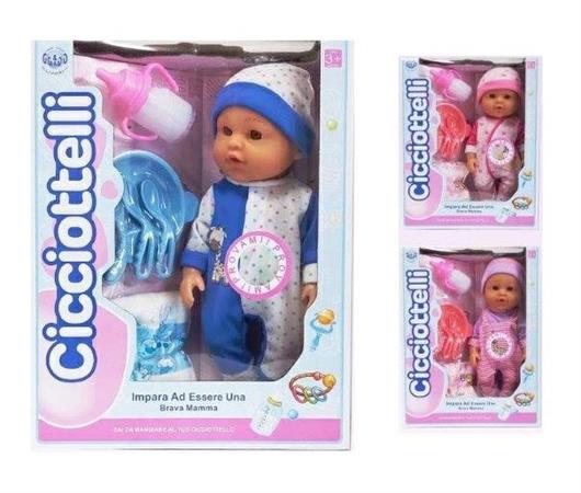 BAMBOLOTTO 'CICCIOTTELLO' C/VOCE E PAPPA 12 E       3/ASS      SCATOLA-F