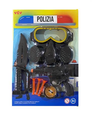 SET PICCOLO POLIZIOTTO C/PISTOLA E MASCHERA  48 $             BLISTER-M