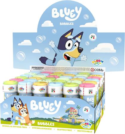 BOLLE DI SAPONE  60/ML 'BLUEY'         216 $    -MIN 36     DISPLAY-X