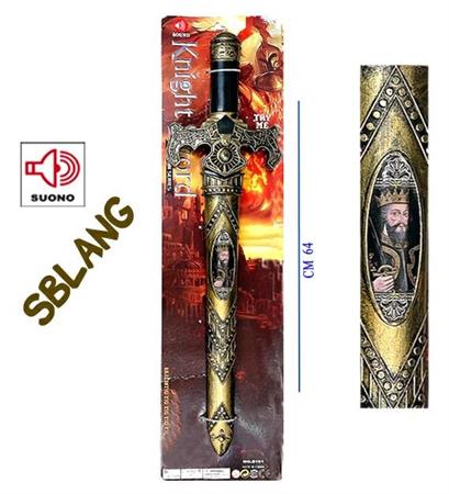 SPADA MEDIEVALE CM. 64 LUCI/SUONI C/FODERO  48 $               BLISTER-M