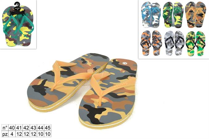 CIABATTE DUS UOMO INFR 40/45 'MILITARE'  60 H   -MIN 30    6/COLORI