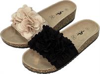 CIABATTE LCJ DONNA 36/41 -A-   2/COL    12 E    -MIN 12  AVORIO/NERO