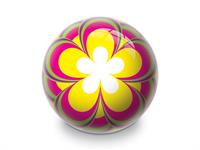 PALLONE PLAST MM.230 'FLOWER FLUO' BIO   144 $   -MIN 3