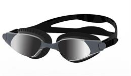 OCCHIALINI SUB 14+ SILICONE RACE NERO   12 E   SPECCHIATI    IN ASTUCCIO