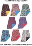 TELO MARE PAREO KEEKOY CM. 90x170 COT/SPUG  16 E   C/PONPON    8/COLORI