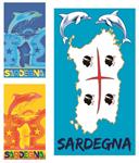 TELO MARE VELOUR CM.100x180 MICRO/SPUGNA  24 E    'SARDEGNA'    3/COLORI